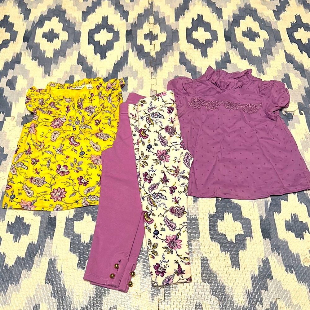 Janie and Jack, Two tops and two leggings.